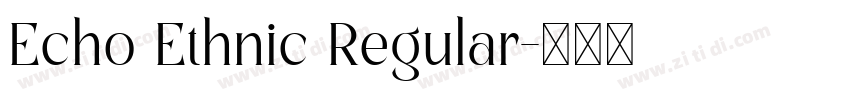 Echo Ethnic Regular字体转换